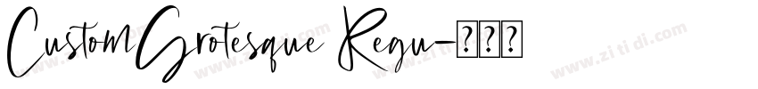 CustomGrotesque Regu字体转换